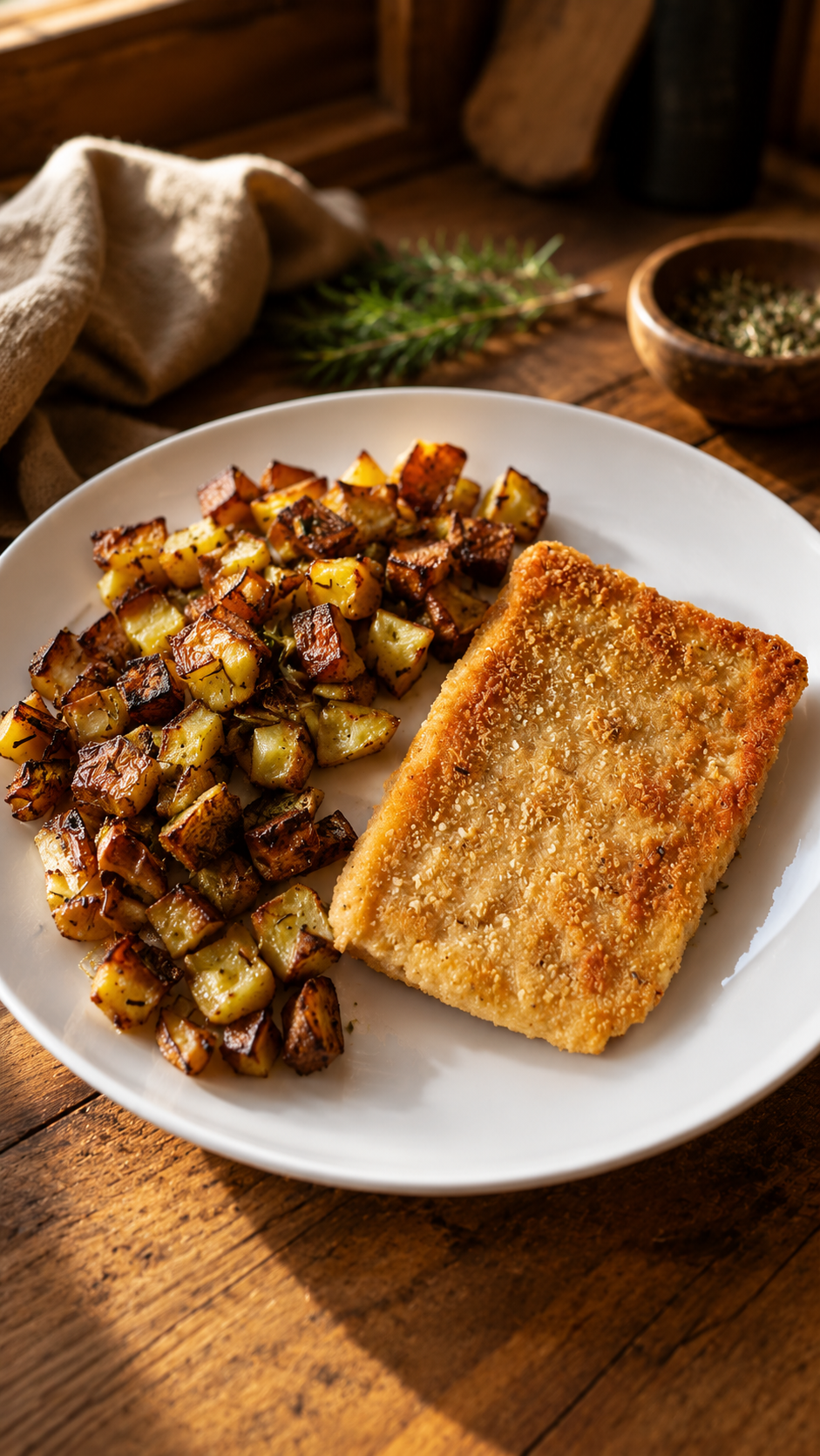 Milanesa de tofu c/ papas